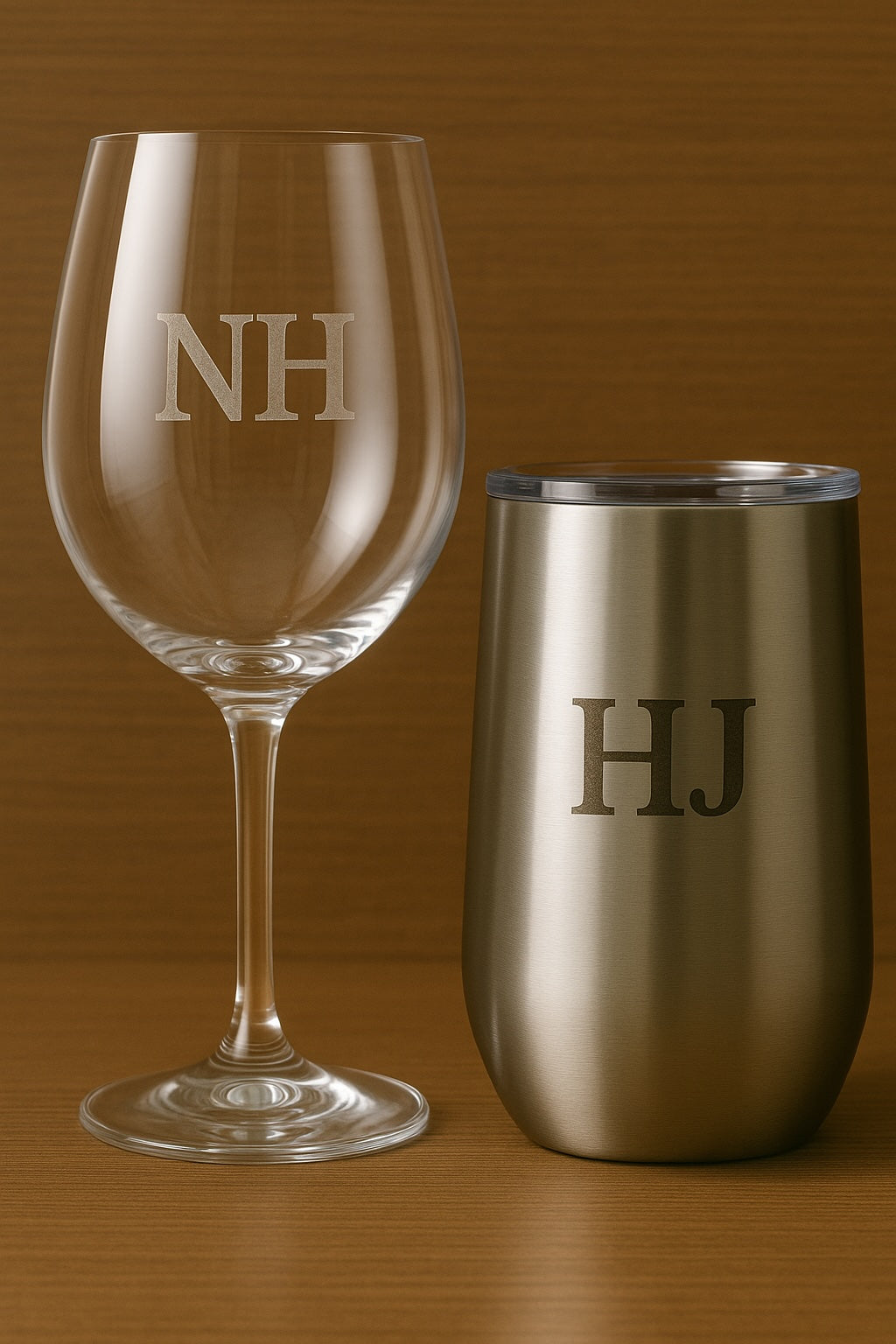 Custom laser engraved wine glasses and tumblers - perfect for a summer side hustle