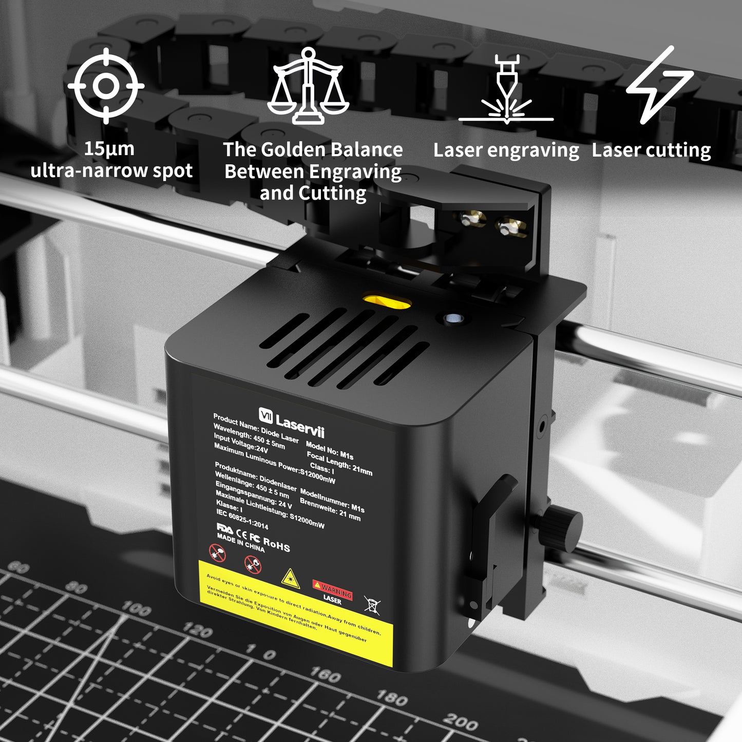 Laservii M1s Laser Engraver 12W Laser Kit