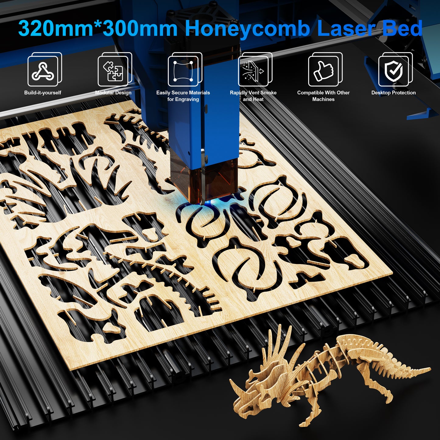 Laservii Aluminum Laser Cutting Honeycomb Workbench Table
