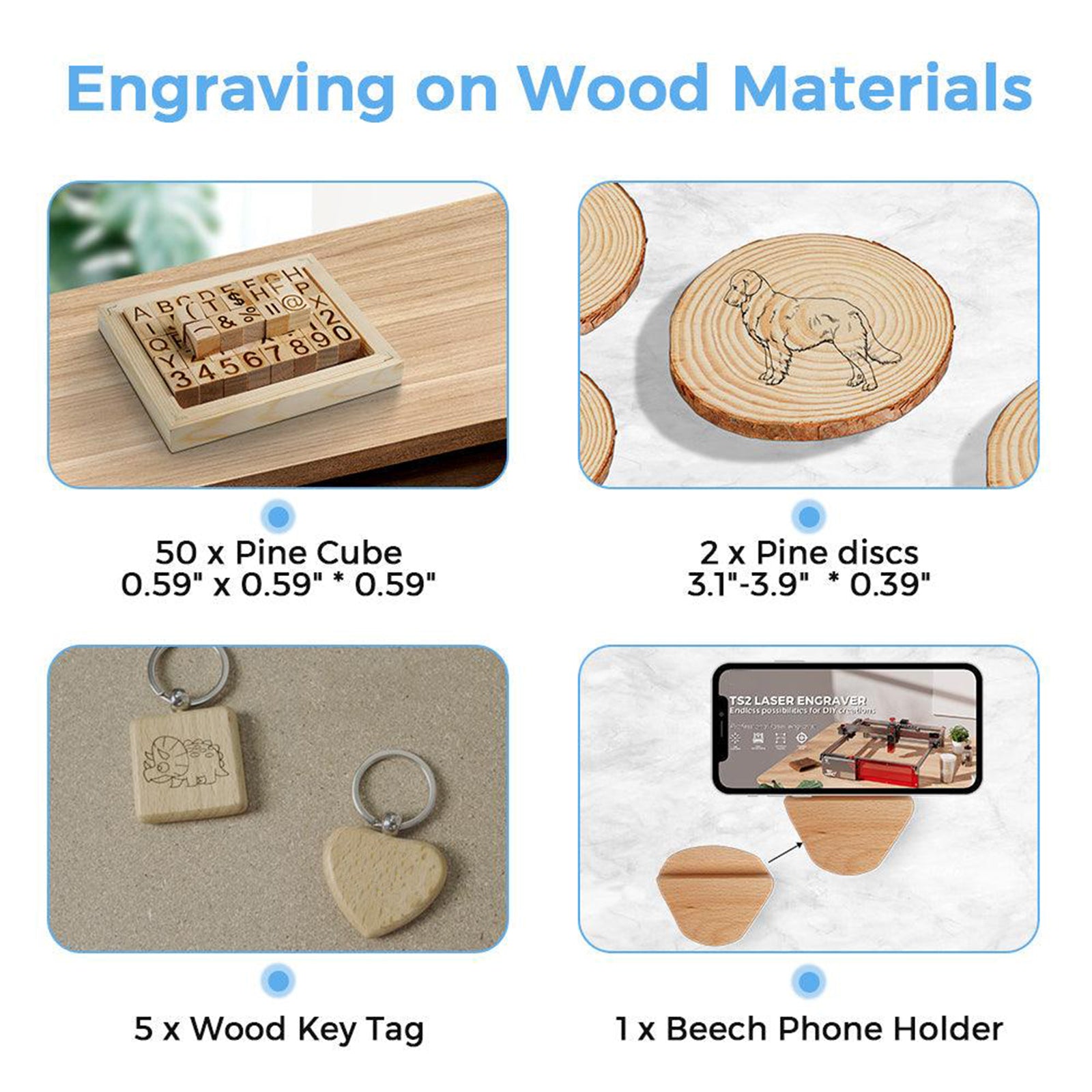 Laservii 75 Pieces Engraver Material pack - Laservii Store