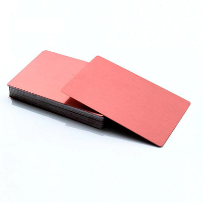 Laservii 100 Pcs Metal Business Card 0.2mm Thickness Aluminum Alloy Blanks Card
